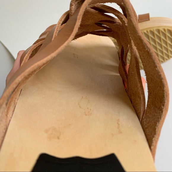 Swedish Hasbeens Britta Woven Leather upper Clog sandals - Picture 10 of 15